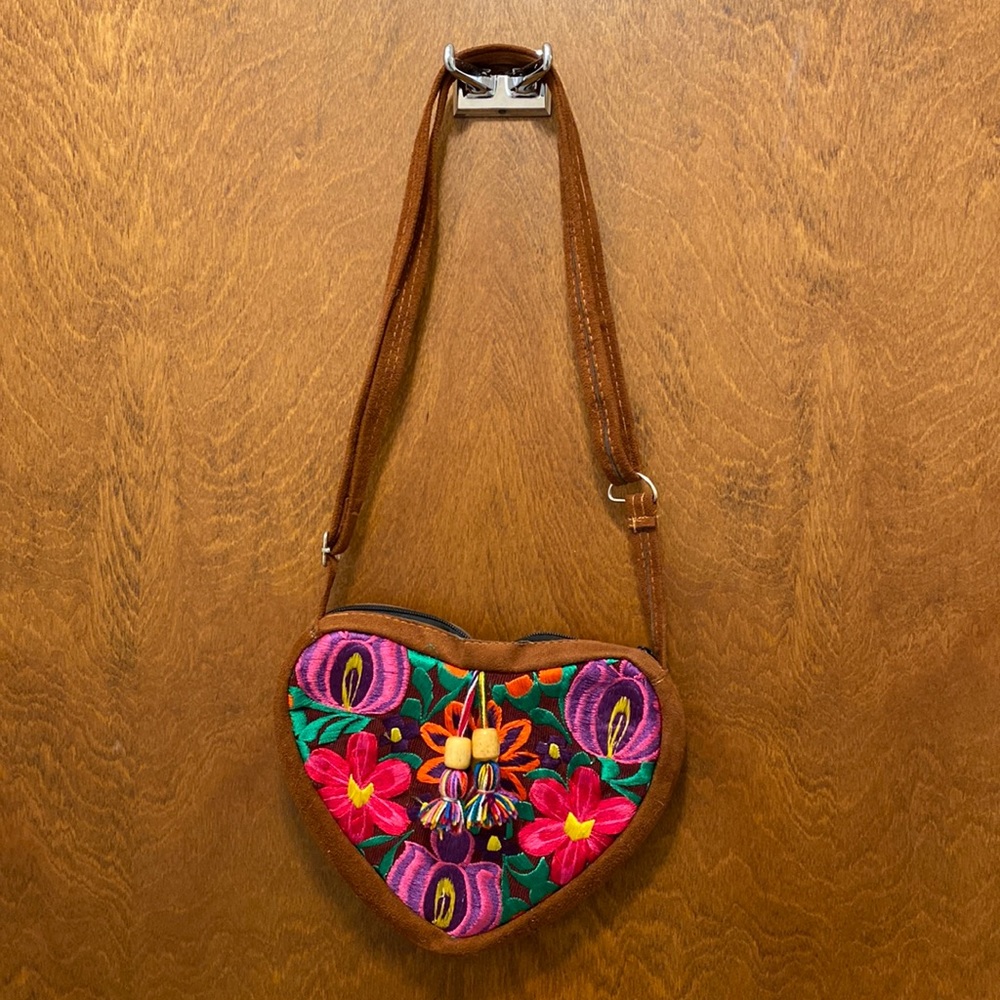 Heart shaped crossbody bag